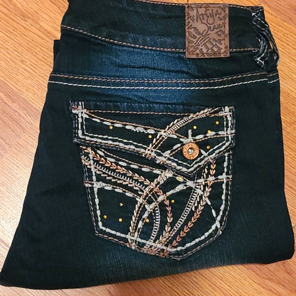 AYRIA BLUE STONEWASH JEANS - Picture 1 of 6